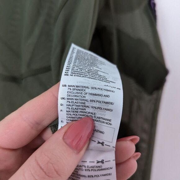 IVY PARK x Adidas army green mesh Trail Light sheer patch bodysuit - Picture 6 of 9